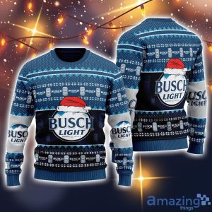 Busch Light Santa Hat 3D All Over Printed Ugly Christmas Sweater Sweatshirt Hoodie Christmas Gift Product Photo 4