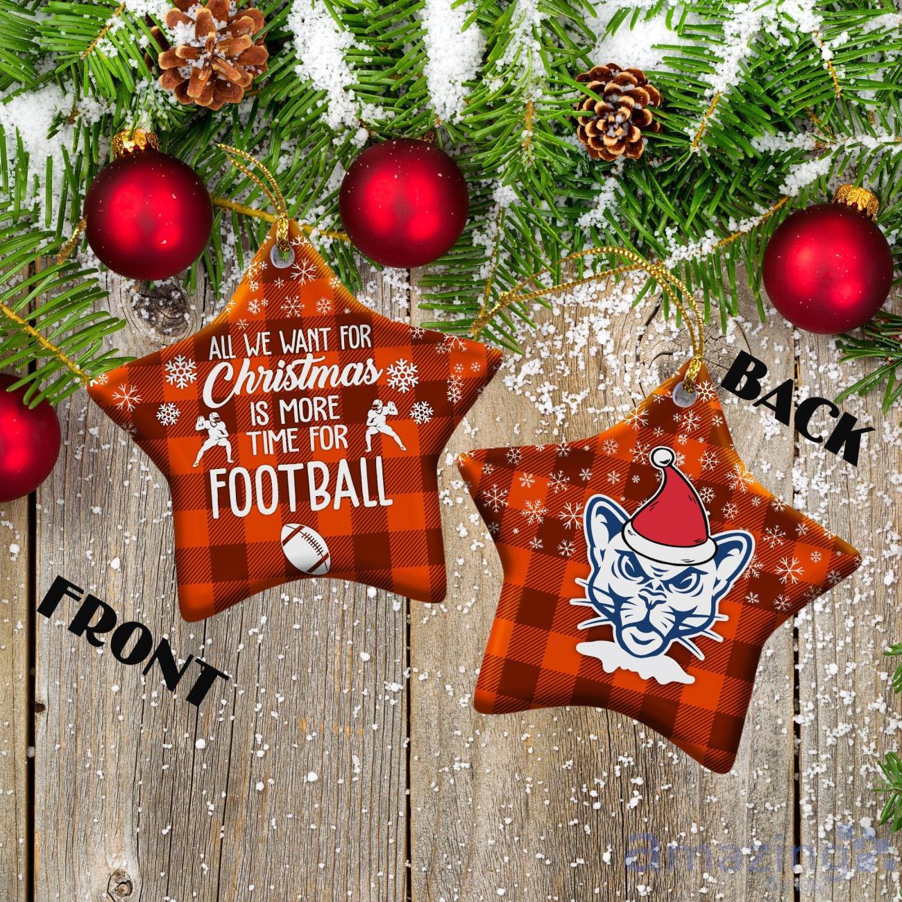 BYU Cougars Ceramic Ornament All We Want For Christmas Is More Time For Football Gift For Xmas image BYU Cougars Ceramic Ornament All We Want For Christmas Is More Time For Football Gift For Xmas Product Photo 2