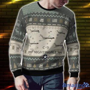 C-9 Nightingale C9 Aircraft Ugly Christmas Sweater Veteran Christmas Gift Holiday Best Gift Product Photo 2