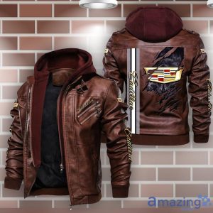 Cadillac Striped Leather Jacket Best Gift For Men Father's Day Gift Product Photo 2