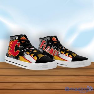Calgary Flames High Top Shoes Style Sneakers For Real Fans Product Photo 3
