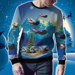 California Los Angeles County Fire Department Coulson Chinook “55” Christmas Ugly Sweater Christmas Season Gift Product Photo 2