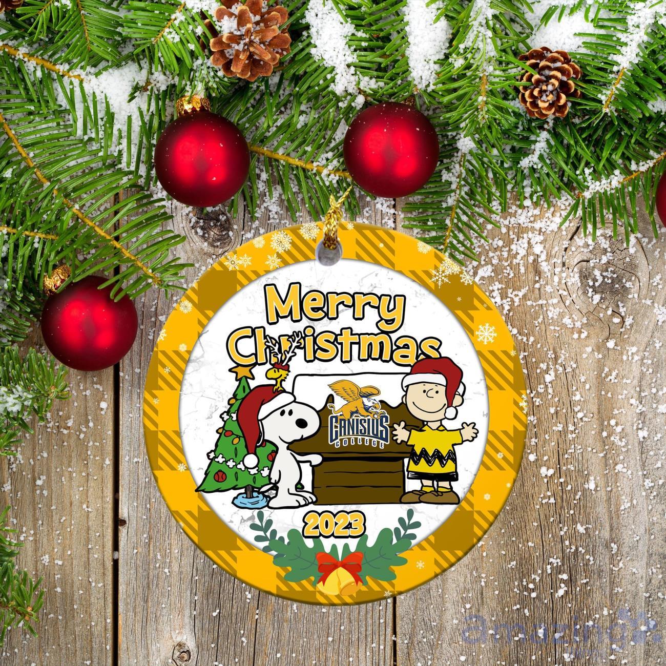 Canisius Golden Griffins Ceramic Ornament Snoopy Christmas Special Gift image Canisius Golden Griffins Ceramic Ornament Snoopy Christmas Special Gift Product Photo 1