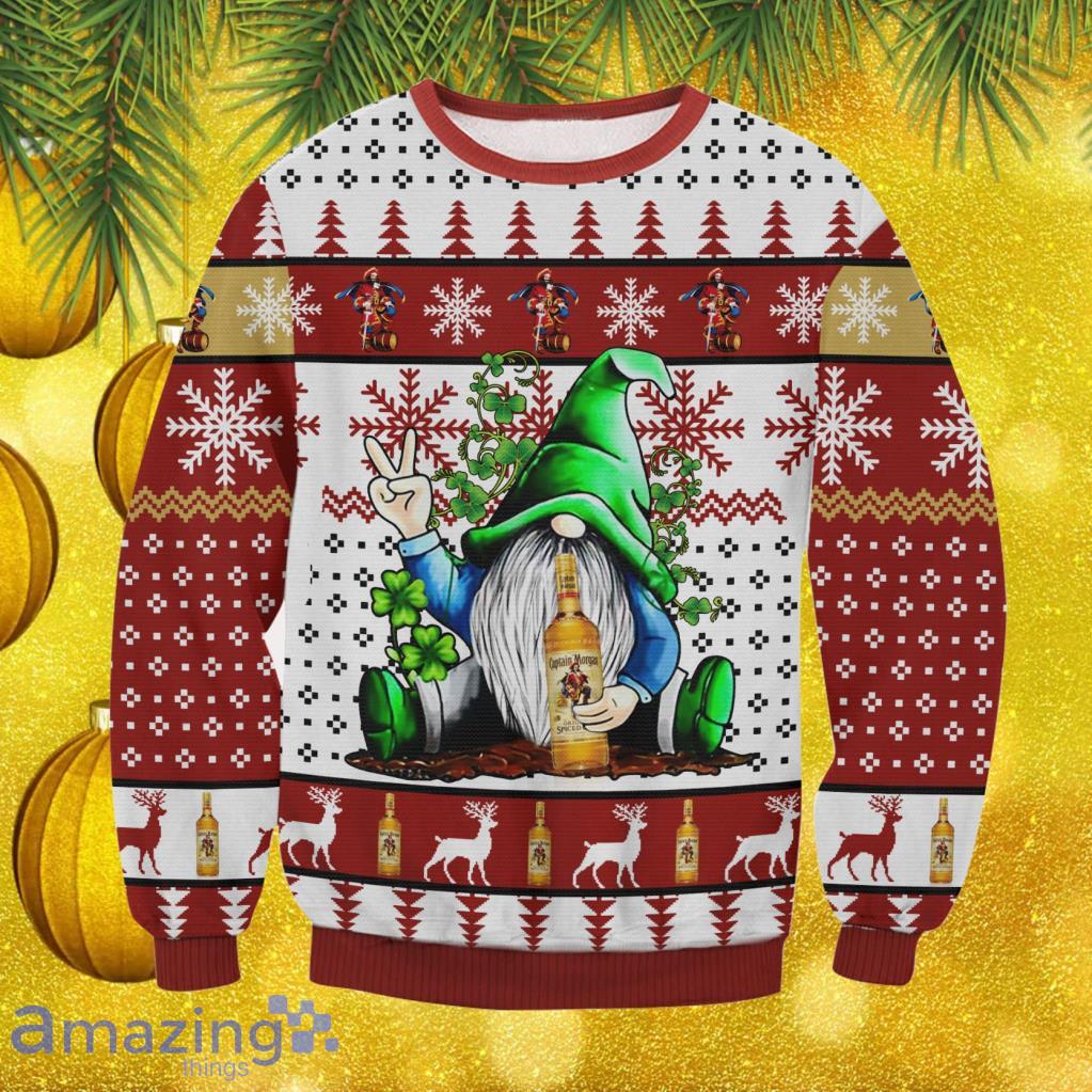 Captain Morgan Gnome Christmas Ugly Sweater Gift For Men And Women image Captain Morgan Gnome Christmas Ugly Sweater Gift For Men And Women Product Photo 1