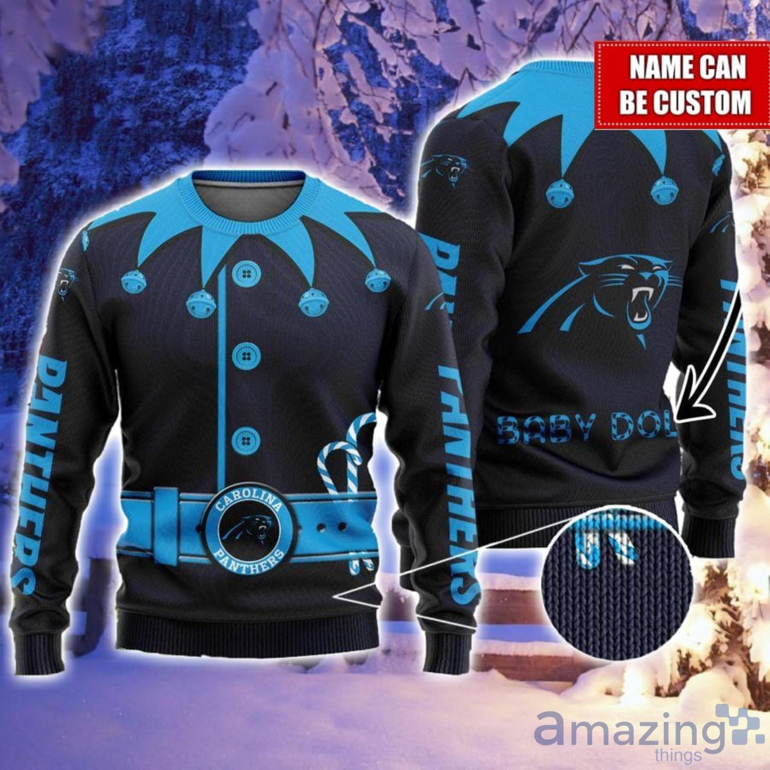 NFL Carolina Panthers Christmas Gift 3D Ugly Christmas Sweater For