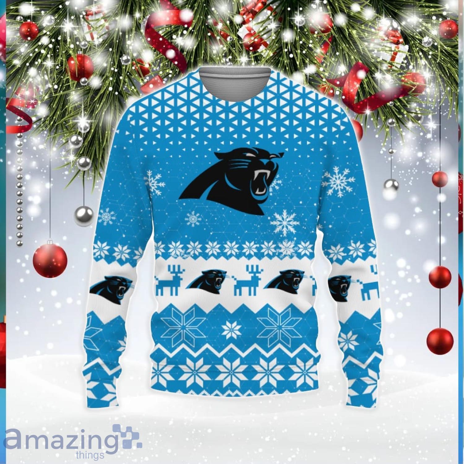 NFL Carolina Panthers Logo Flame Pattern 3D Hoodie Pullover Print