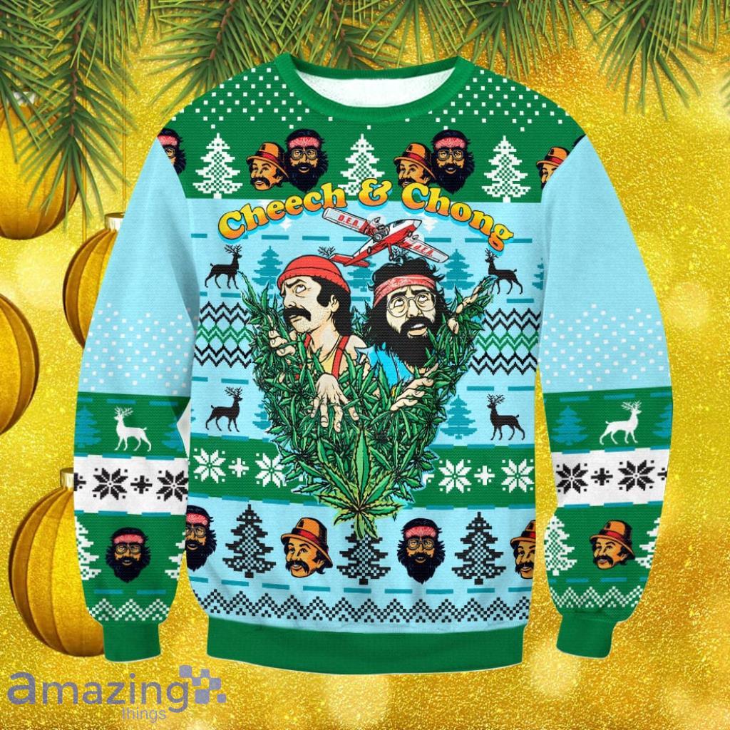 Cheech & Chong Christmas Ugly Sweater Gift For Men And Women image Cheech & Chong Christmas Ugly Sweater Gift For Men And Women Product Photo 1