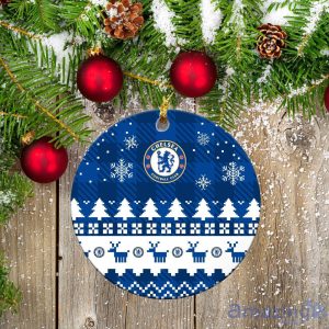Chelsea Ceramic Ornament Christmas Pixel Art Tartan Background Product Photo 2