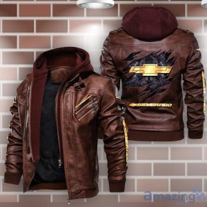 Chevrolet Silverado Leather Jacket Best Gift For Men Father's Day Gift image Chevrolet Silverado Leather Jacket Best Gift For Men Father's Day Gift Product Photo 2