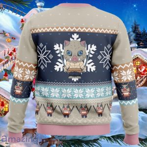Chibi Christmas Inosuke Hashibira demon Ugly Christmas Sweater Best Gift For Men And Women Product Photo 2
