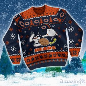 Chicago Bears Snoopy Ugly Christmas Sweater NFL image Chicago Bears Snoopy Ugly Christmas Sweater NFL Product Photo 2