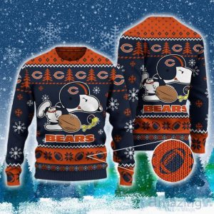 Chicago Bears Snoopy Ugly Christmas Sweater NFL Product Photo 1