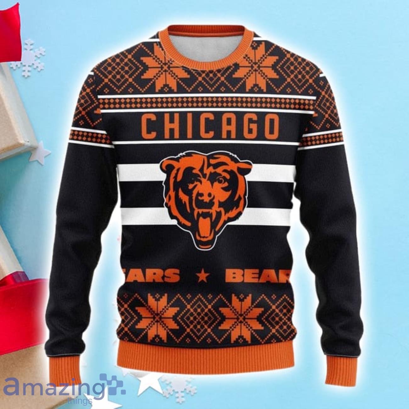 Chicago Bears Zip Hoodie 3D Long Sleeve Pullover New Season