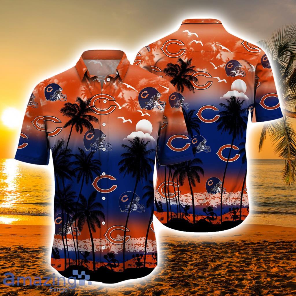 Chicago Bears Hawaiian Shirt Bears Palm Trees Hawaiian Shirt - Upfamilie  Gifts Store