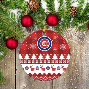 Chicago Cubs Art Glass Ornament