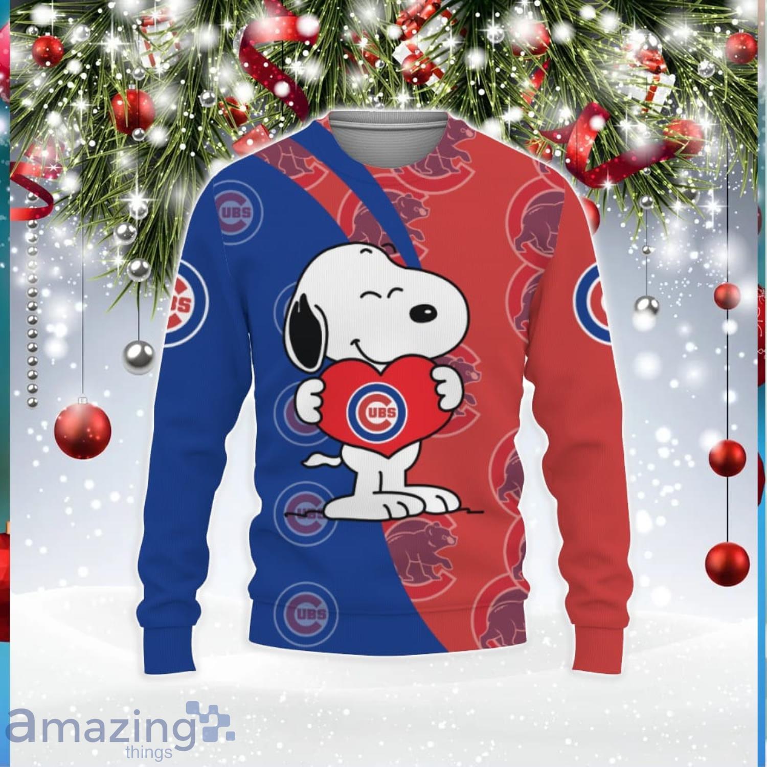Merry Christmas Season Chicago Cubs Snoopy 3D Hoodie - T-shirts Low Price