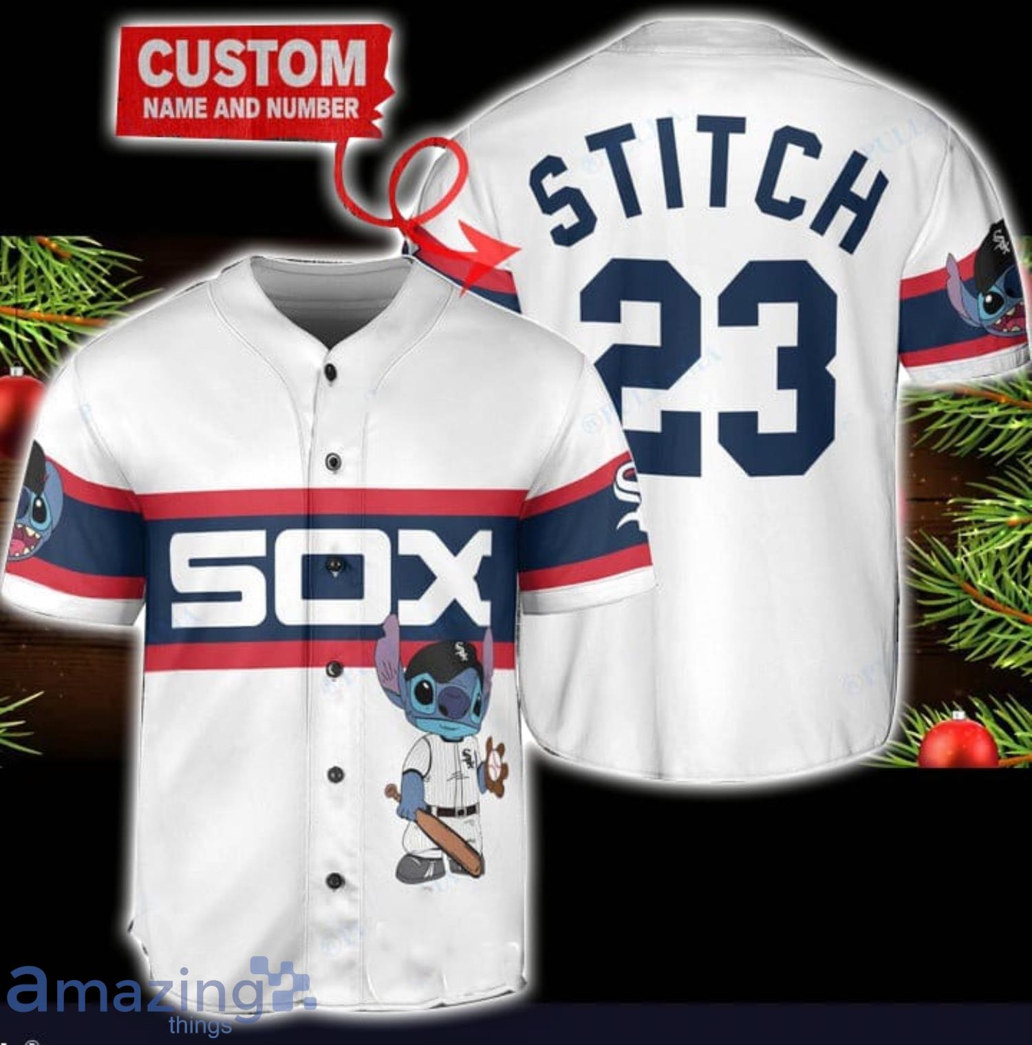 Chicago White Sox Stitch CUSTOM Baseball Jersey -  Worldwide  Shipping
