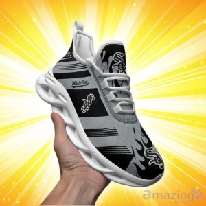 Chicago White Sox Stripe And Fire Pattern Max Soul Shoes Special Style For Fans Product Photo 2