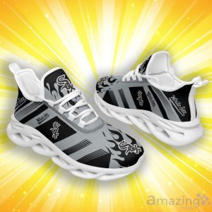 Chicago White Sox Stripe And Fire Pattern Max Soul Shoes Special Style For Fans Product Photo 3