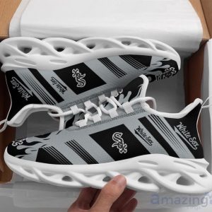 Chicago White Sox Stripe And Fire Pattern Max Soul Shoes Special Style For Fans Product Photo 1