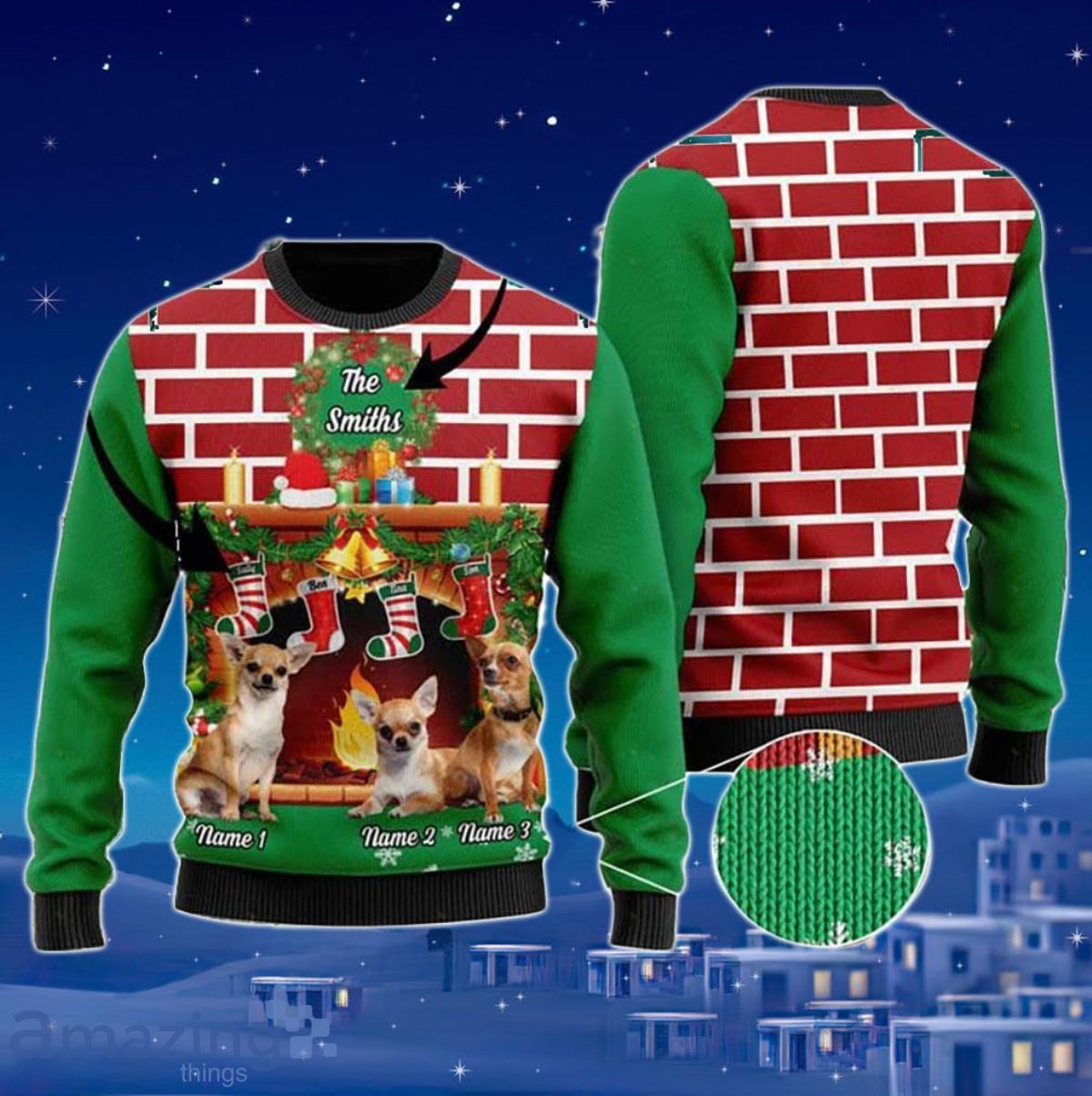Chihuahua Custom Ugly Sweater For Someone Who Loves Pet And Family Impressive Gift image Chihuahua Custom Ugly Sweater For Someone Who Loves Pet And Family Impressive Gift Product Photo 1