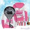 Christmas Flamingo Fleece Zip Hoodie