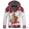 Christmas Gardening Fleece Zip Hoodie