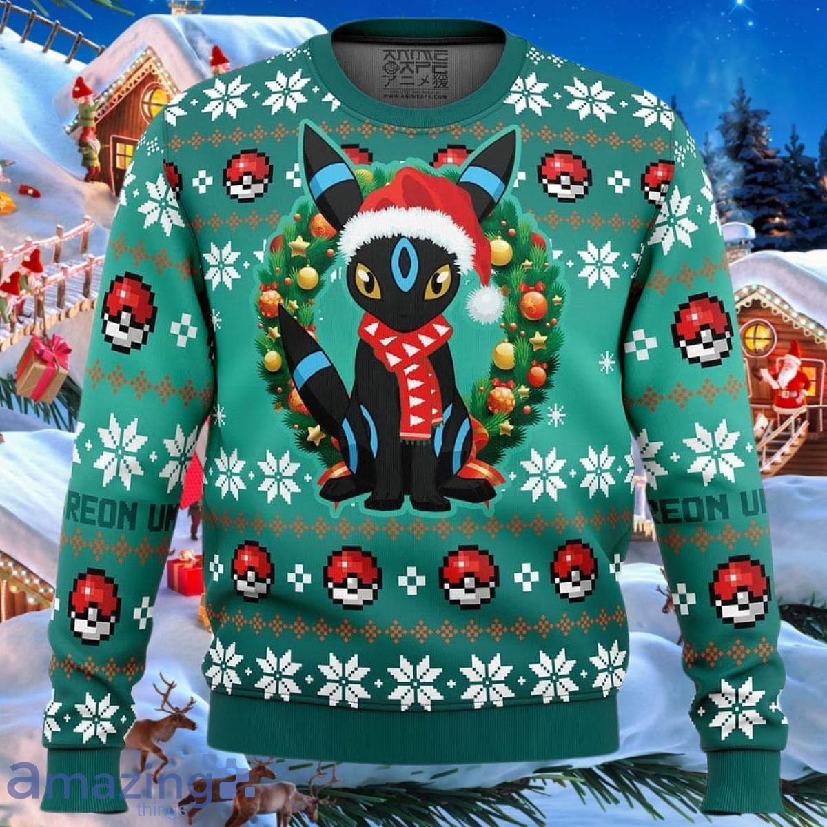 Eevee Christmas Pokemon Ugly Christmas Sweater Funny Gift Ideas