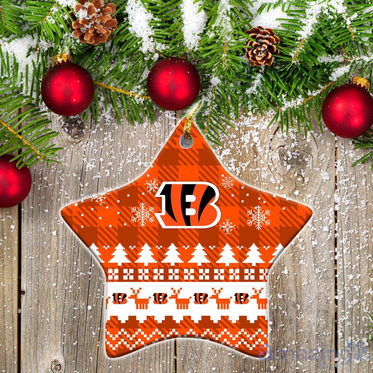 Cincinnati Bengals Ceramic Ornament All We Want For Christmas Is More Time For Football Gift For Xmas image Cincinnati Bengals Ceramic Ornament All We Want For Christmas Is More Time For Football Gift For Xmas Product Photo 1