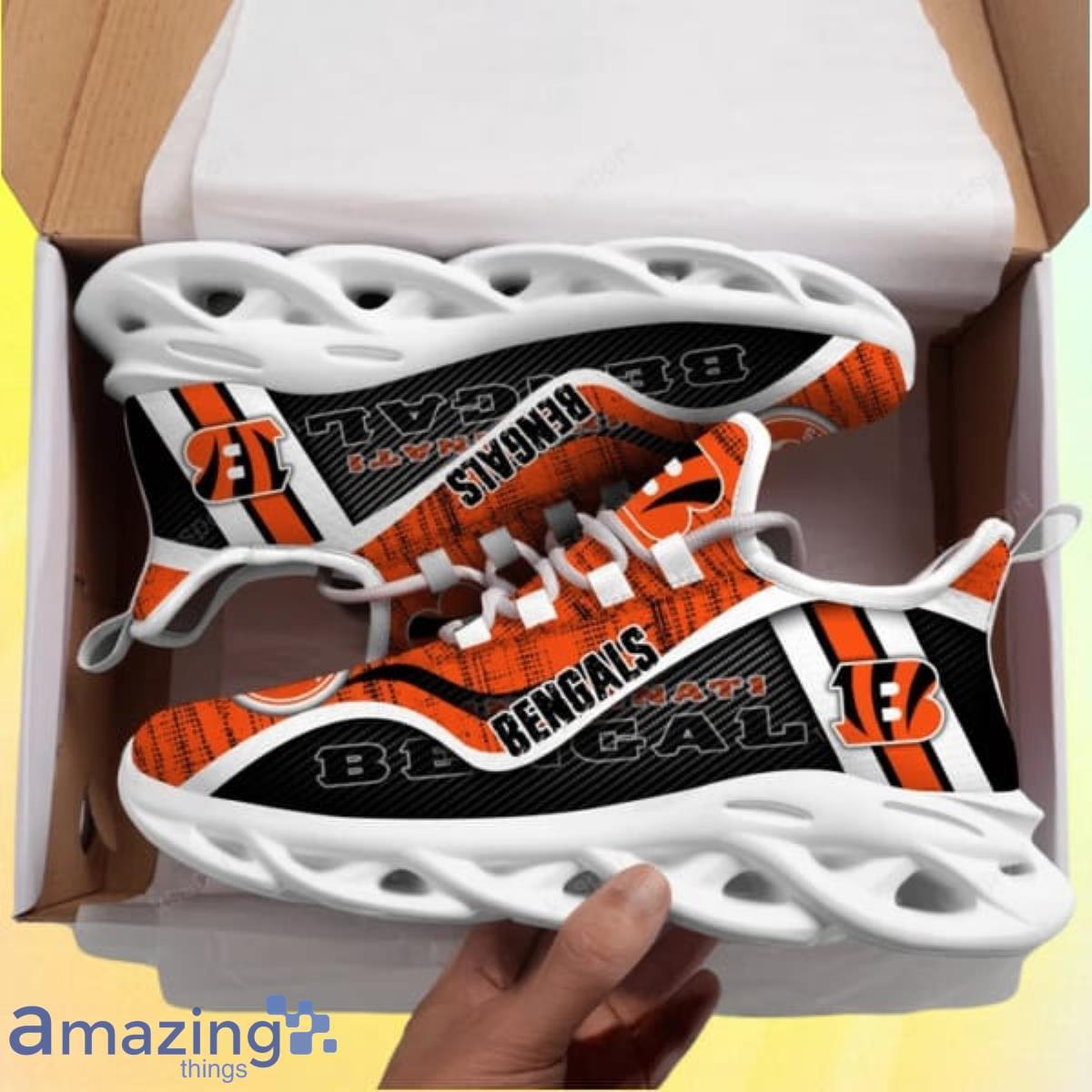 Cincinnati Bengals Custom Name NFL Max Soul Shoes Chunky Sneakers