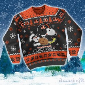 Cincinnati Bengals Snoopy Ugly Christmas Sweater NFL image Cincinnati Bengals Snoopy Ugly Christmas Sweater NFL Product Photo 2