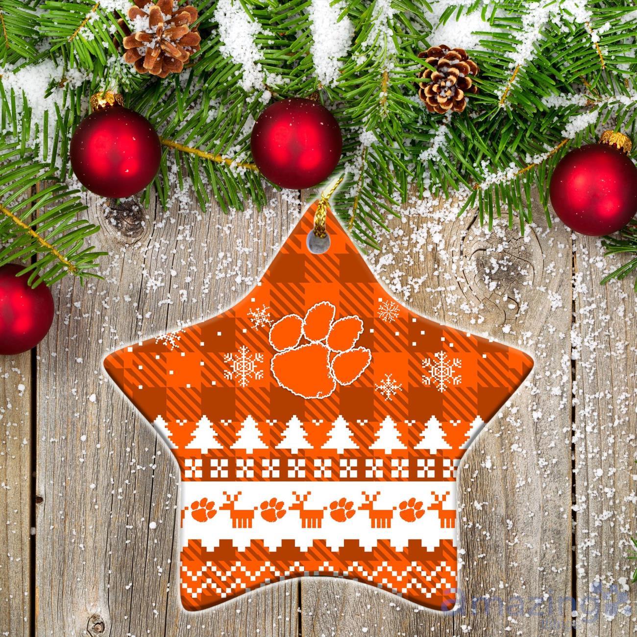 Clemson Tigers Ceramic Ornament All We Want For Christmas Is More Time For Football Gift For Xmas image Clemson Tigers Ceramic Ornament All We Want For Christmas Is More Time For Football Gift For Xmas Product Photo 1