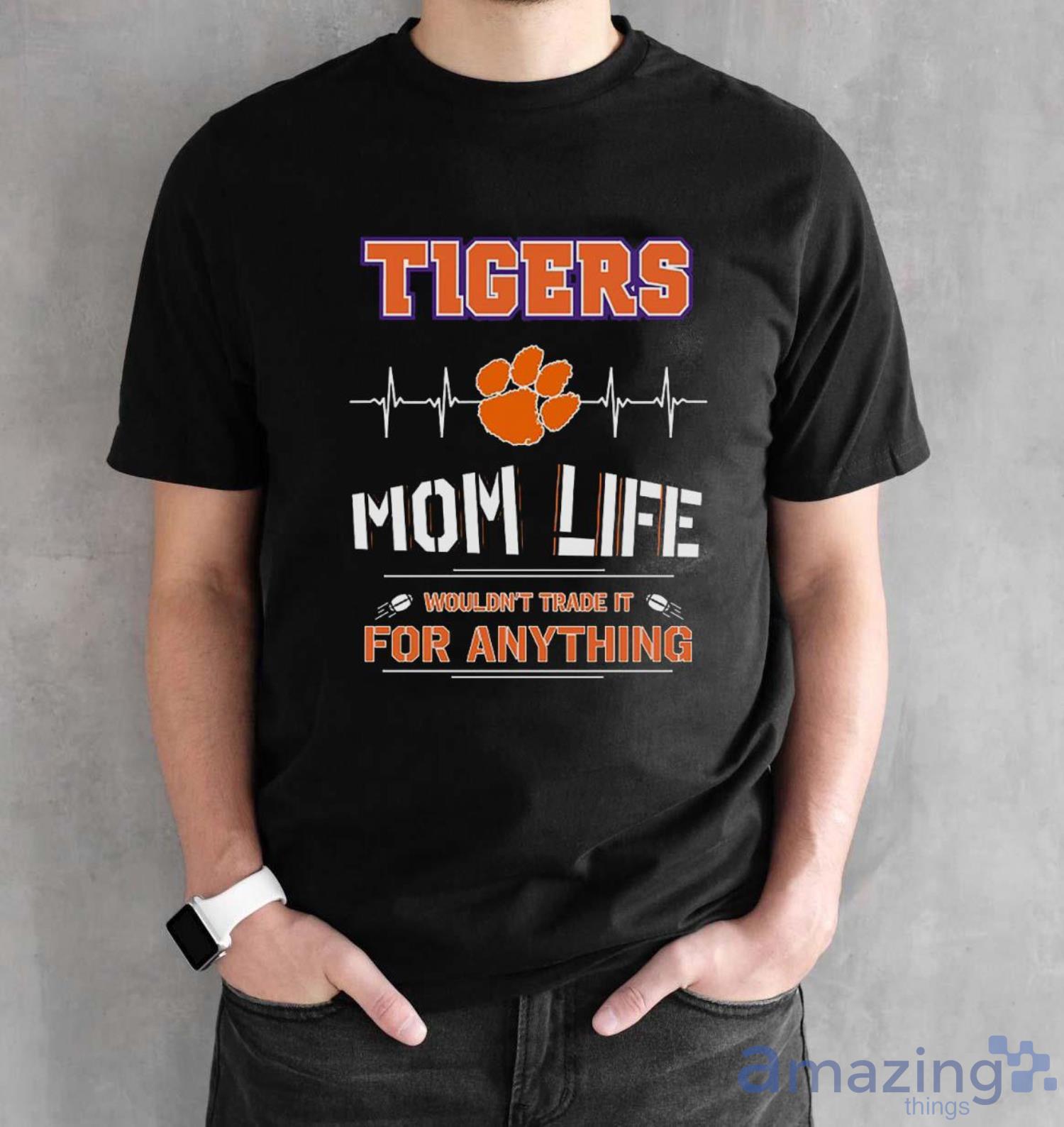 Clemson Tigers Mom Life T Shirt, Hoodie, and Sweatshirt for Fans image Clemson Tigers Mom Life T-Shirt, Hoodie, and Sweatshirt for Fans - Black Unisex T-Shirt