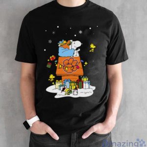 Clemson Tigers Santa Snoopy Wish You A Merry Christmas Shirt - Black Unisex T-Shirt