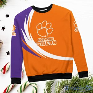 Clemson Tigers Simple Vintage 3D Sweater Christmas Gift For Fans image Clemson Tigers Simple Vintage 3D Sweater Christmas Gift For Fans Product Photo 3