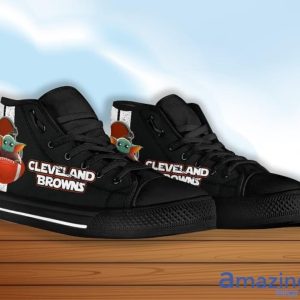 Cleveland Browns Baby Yoda High Top Shoes For Men Women Product Photo 2