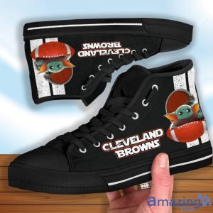 Cleveland Browns Baby Yoda High Top Shoes For Men Women Product Photo 4