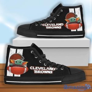 Cleveland Browns Baby Yoda High Top Shoes For Men Women Product Photo 1