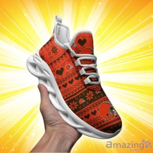 Cleveland Browns Christmas Patterns Max Soul Shoes image Cleveland Browns Christmas Patterns Max Soul Shoes Product Photo 2
