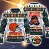 Cleveland Browns Fans Logo Snowflake Pattern Ugly Christmas Sweater For Fans Green