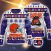 Cleveland Browns Fans Logo Snowflake Pattern Ugly Christmas Sweater Purple