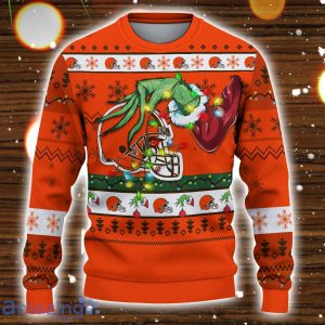 Cleveland Browns NFL Grinch Hand Funny Christmas Gift Ugly Christmas Sweater Gift Ideas For Fans image Cleveland Browns NFL Grinch Hand Funny Christmas Gift Ugly Christmas Sweater Gift Ideas For Fans Product Photo 2