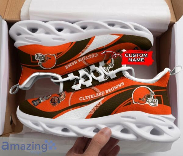 Custom Name NFL Teams Cleveland Browns Max Soul Shoes Special Gift