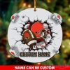 Cleveland Browns Rugby Ball Logo 3D Christmas Ornament