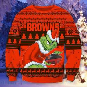 Cleveland Browns Ugly Grinch Christmas Sweater For Fans Funny Christmas Gift Product Photo 2