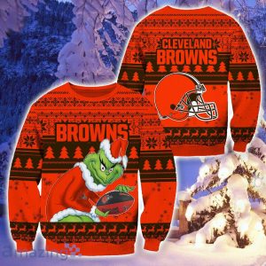 Cleveland Browns Ugly Grinch Christmas Sweater For Fans Funny Christmas Gift Product Photo 1