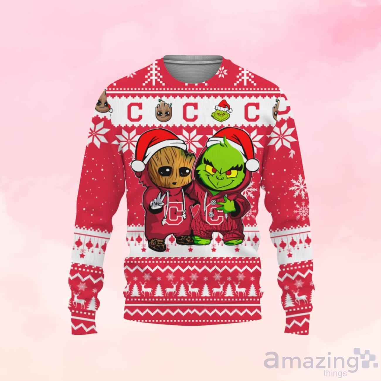 Cleveland Indians Baseball Custom Ugly Christmas Sweater