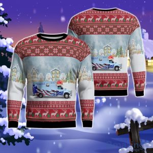 Clinton Area Ambulance Service Authority, Saint Johns, Michigan Unisex Ugly Christmas Sweater Product Photo 2