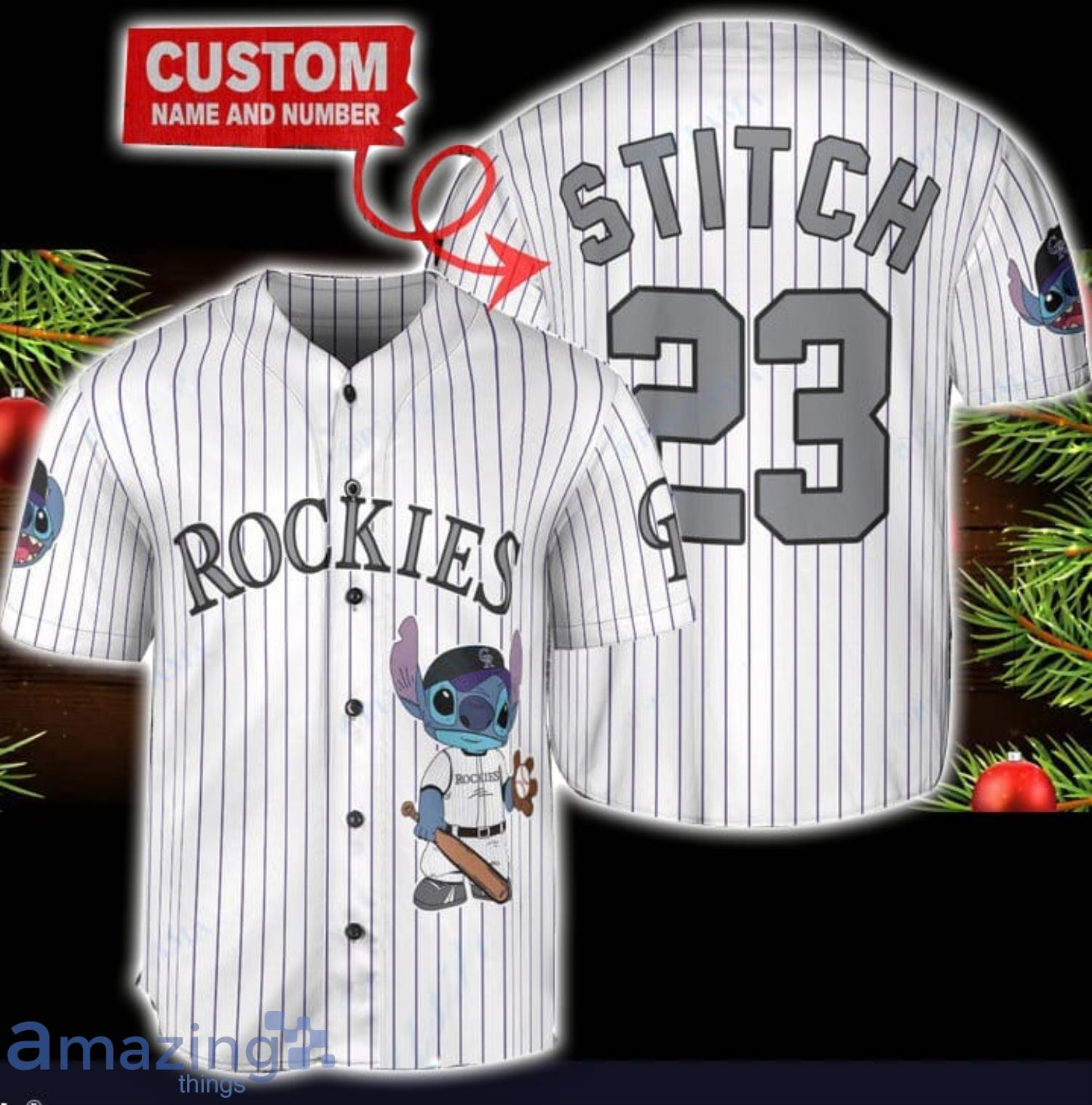Colorado Rockies Personalized Name MLB Fans Stitch Baseball Jersey Shirt image Colorado Rockies Personalized Name MLB Fans Stitch Baseball Jersey Shirt Product Photo 1