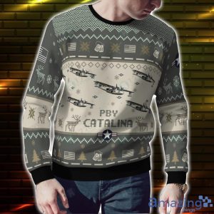 Consolidated PBY Catalina Aircraft Ugly Christmas Sweater Veteran Christmas Gift Sweater Product Photo 2